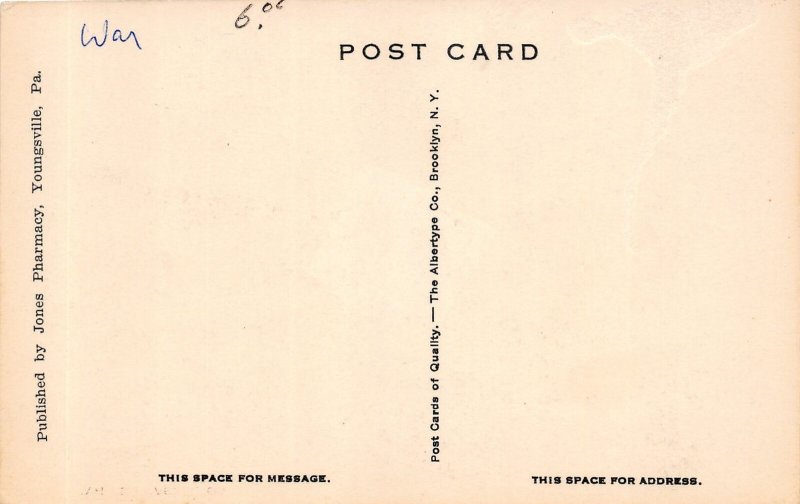 H96/ Youngsville Pennsylvania Postcard c1910 Main Street Stores 78