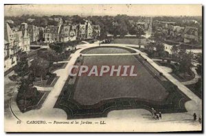 Old Postcard Panorama Cabourg and Gardens