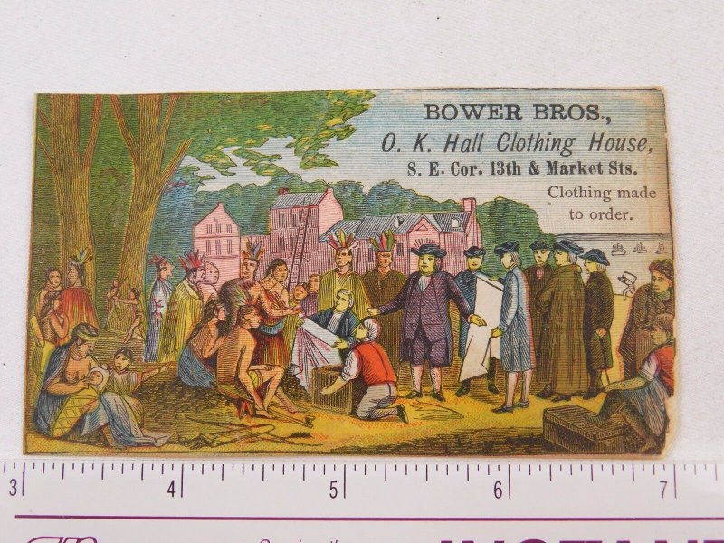 Bower Bros O.K. Hall Clothing House Native American Trading Colonial F56