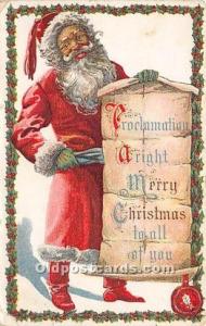 Santa Claus Christmas 1916 written on card, cant make out postal marking 