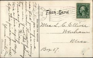 Beverly MA Cabot St. From Central 1916 Used Postcard