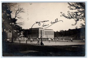 1911 Sims Hall Tennis Court View University Of Syracuse NY RPPC Photo Postcard 