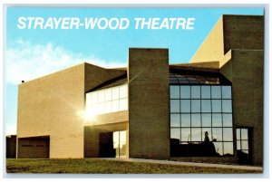 c1960 Strayer-Wood Theatre Northern Iowa Exterior Cedar Falls Iowa IA Postcard