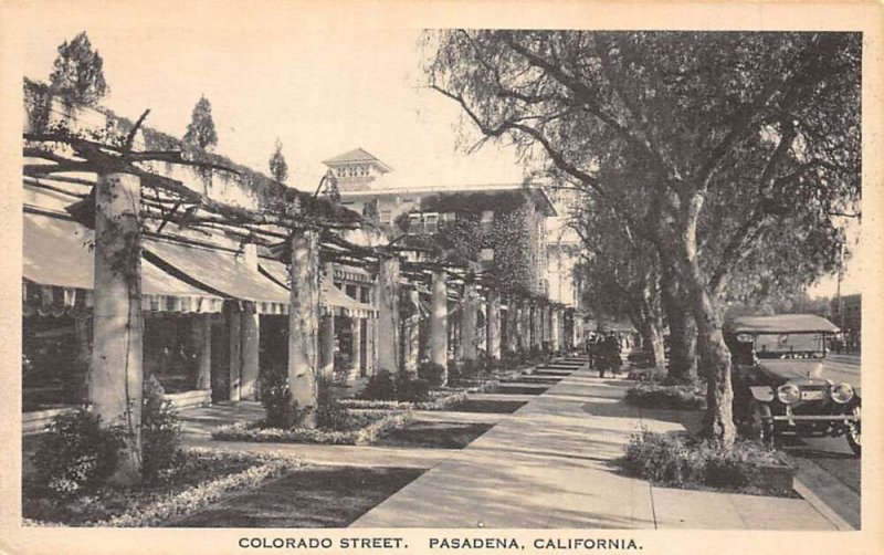 Pasadena California scene on Colorado Street vintage pc DD7407