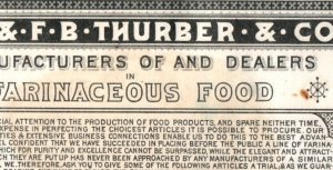 1880s Scarce H K & F. B Thurber & Co. Mfg. Farinaceous Food Lady Dead Bunny P116