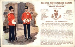 England British History Loyal North Lancashire Regiment Soldiers c1910 Postcard