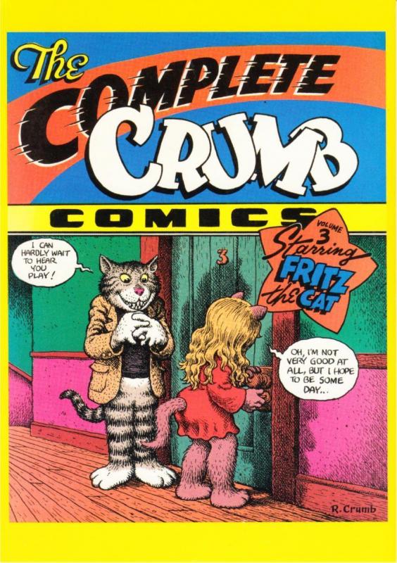 Postcard of R. Crumb The Complete Crumb Comics Cover Fritz the Cat