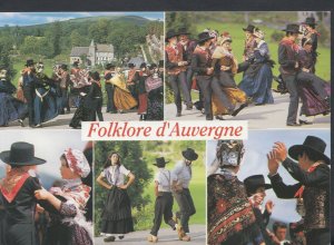 France Postcard - Folklore d'Auvergne - Danses Ou Bourrees Et Costumes T951