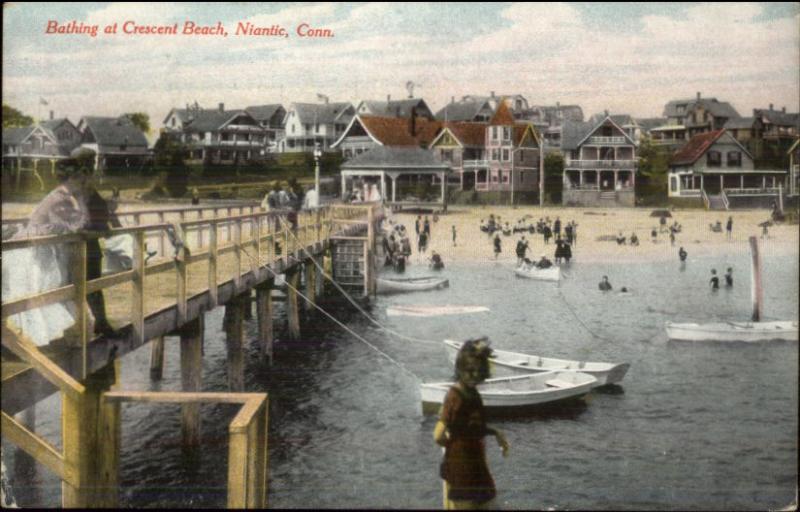 Crescent Beach Niantic CT c1910 Postcard