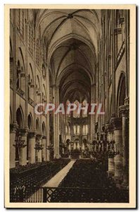 Old Postcard Paris Strolling De Notre Dame Interior Notre Dame