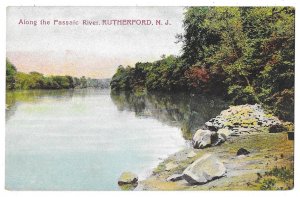 Along the Passaic River, Rutherford, New Jersey Unused Divided Back Postcard