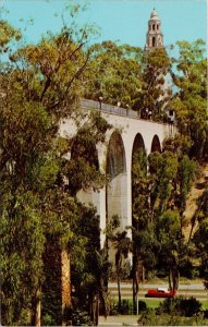 Balboa Park San Diego CA California Tower Highway #395 Vintage Postcard H35