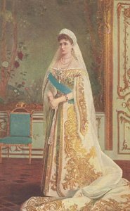 Russian Queen Ruler Antique Painting Postcard