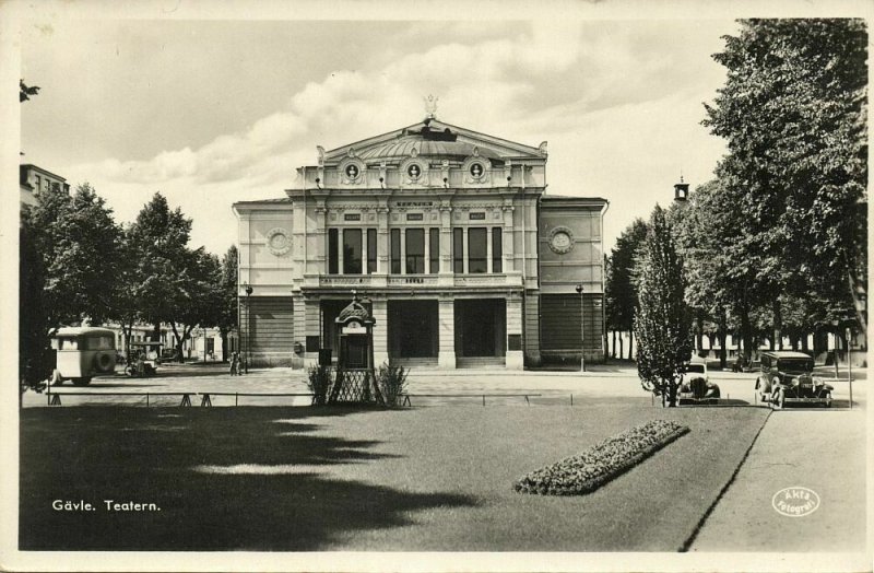 sweden, GÄVLE GAVLE, Teatern Theatre (1950s) RPPC Postcard