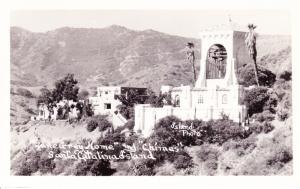 RPPC Photo Postcard, Zane Grey Home and Chimes, Santa Catalina Island E05