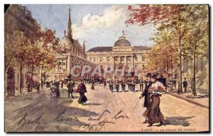 Postcard Old Paris Palace Of Justice