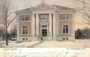 PUBLIC LIBRARY ST. CATHARINES ONTARIO CANADA POSTCARD 1906