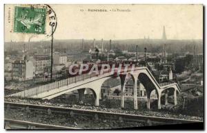 Old Postcard Suresnes La Passerelle Eiffel Tower