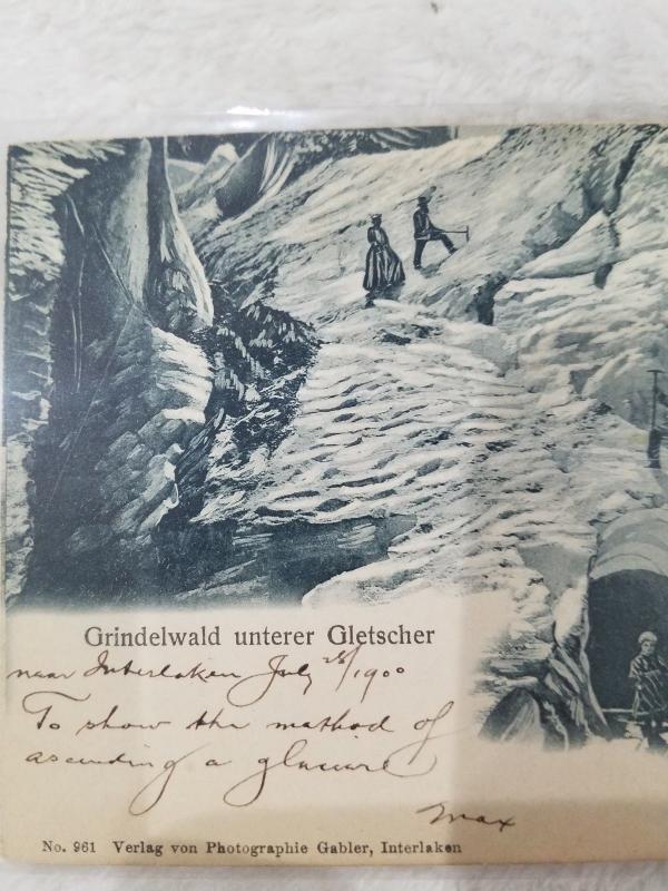 Antique Postcard entitled Grindewald unterer Gletscher  Dated 1900.