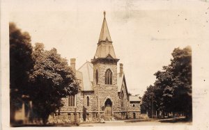 J46/ Marion Iowa RPPC Postcard c1910 Church Building 69