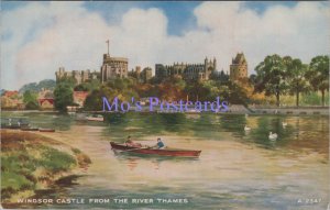 Berkshire Postcard-Windsor Castle From The River Thames, Artist E.W.Trick DC2038