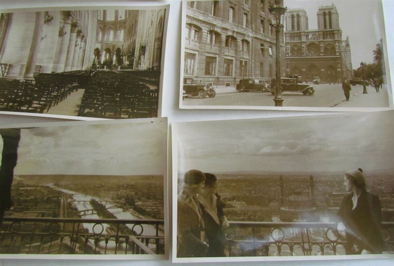 PARIS FRANCE EIFFEL TOWER VIEWS LOT OF 5 VINTAGE REAL PHOTO POSTCARDS RPPC 