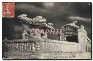 Old Postcard The Mount Ventoux in the Snow The meteorological equipment