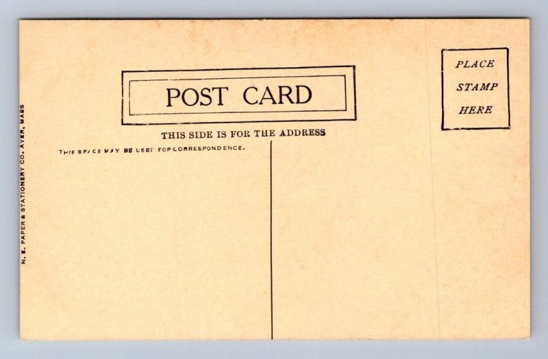 LIGHT HOUSE BRANT PT. & TOWN FROM STEAMER NANTUCKET MASSACHUSETS POSTCARD (1910)