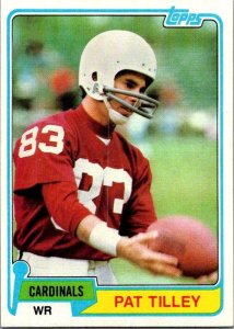 1981 Topps Football Card Pat Tilley St Louis Cardinals sk60121