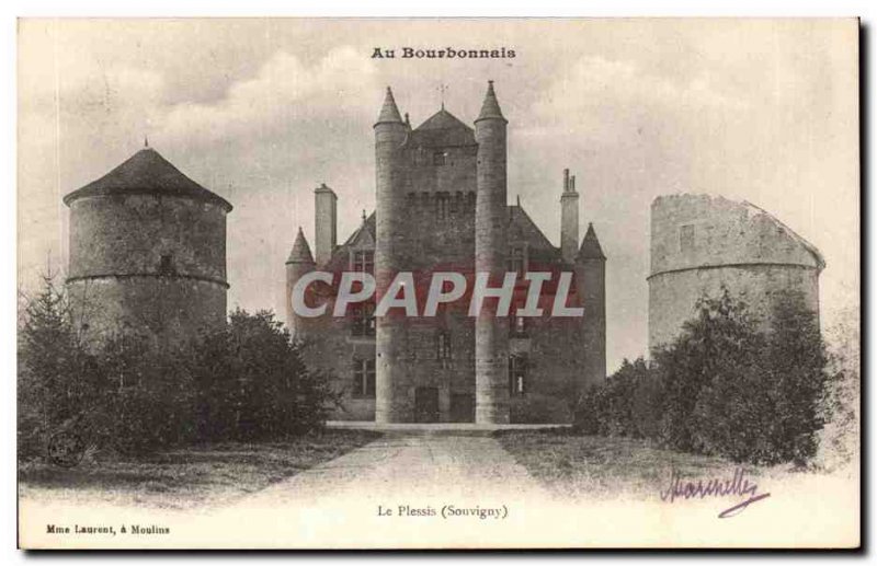 Old Postcard Bourbonnais Le Plessis Souvigny