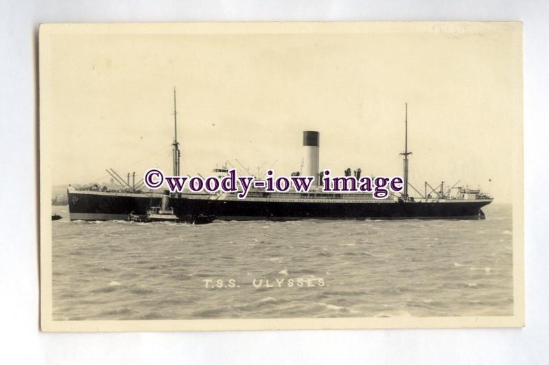 pf0254 - Blue Funnel Cargo Ship - Ulysses , built 1913 - postcard