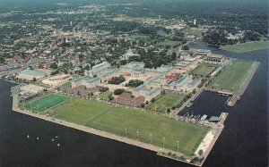 Annapolis, MD Maryland  US NAVAL ACADEMY  Aerial View  MILITARY Chrome Postcard