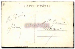 Old Postcard Fantasy Flowers dried Violette