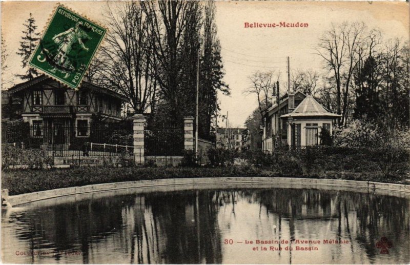 CPA MEUDON BELLEVUE-MEUDON - Le Bassin de l'Avenue Melanie (1322056)