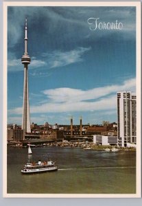 CN Tower, Toronto Island Ferry, Skyline, Toronto, Ontario, Chrome Postcard #2