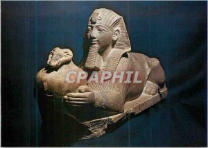 Postcard Ancient Sphinx has Ramses II image standing before him a vase overco...
