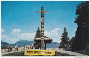 Hand Carved Indian Totem Pole, The Lookout at Prospect Point, Stanley Park, V...