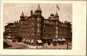 Terre Haute House Hotel, Terre Haute IN Undivided BackVintage Postcard G41