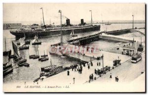 Old Postcard Le Havre Port Boat Before The Ship