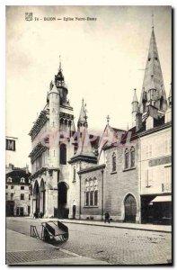 Old Postcard Dijon Eglise Notre Dame