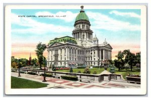 State Capitol Builidng Springfield Illinois IL UNP  WB Postcard S14