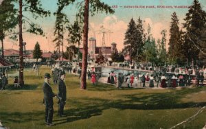 Vintage Postcard 1912 Natatorium Amusement River Front Park Spokane Washington