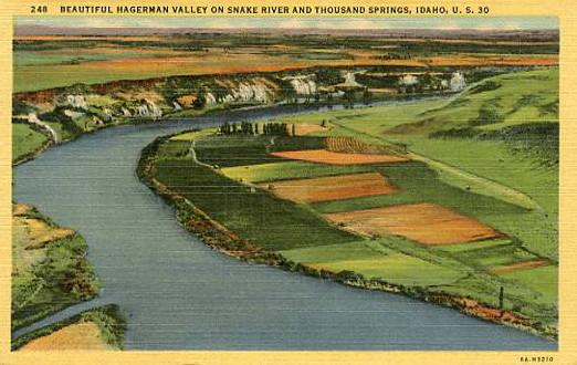 ID - Hagerman Valley, Snake River & Thousand Springs  along Lincoln Highway, ...