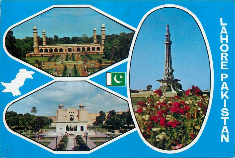 Pakistan Lahore Meenar tomb of Jehangir royal fort postcard