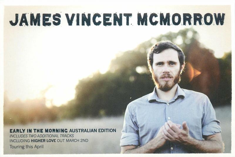 James Vincent McMorrow touring advertising postcard