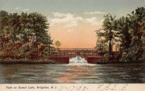 Falls on Sunset Lake, Bridgeton, N.J., 1908 Postcard, Unused