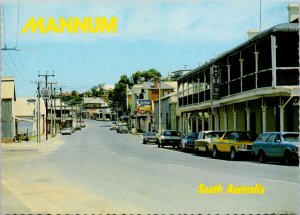 Mannum South Australia Randall Street Hotel Butcher Ford Unused Postcard C7