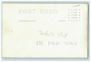 1920 RPPC USS Rhode Island Ship Medical Ward AZO Postcard P183