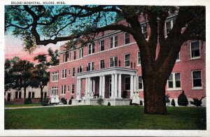 Circa 1930  Biloxi Hospital on Back Bay, Biloxi, Mississippi Postcard
