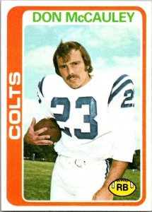 1978 Topps Football Card Don McCauley Baltimore Colts sk7175